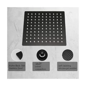 JingGang Juego completo de grifos de ducha de lluvia de