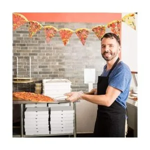 4 piezas Pizza Foto Banner Pizza Banderín Pizza Fiesta