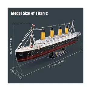 Rompecabezas 3D para adultos LED Titanic de 35 pulgadas_4