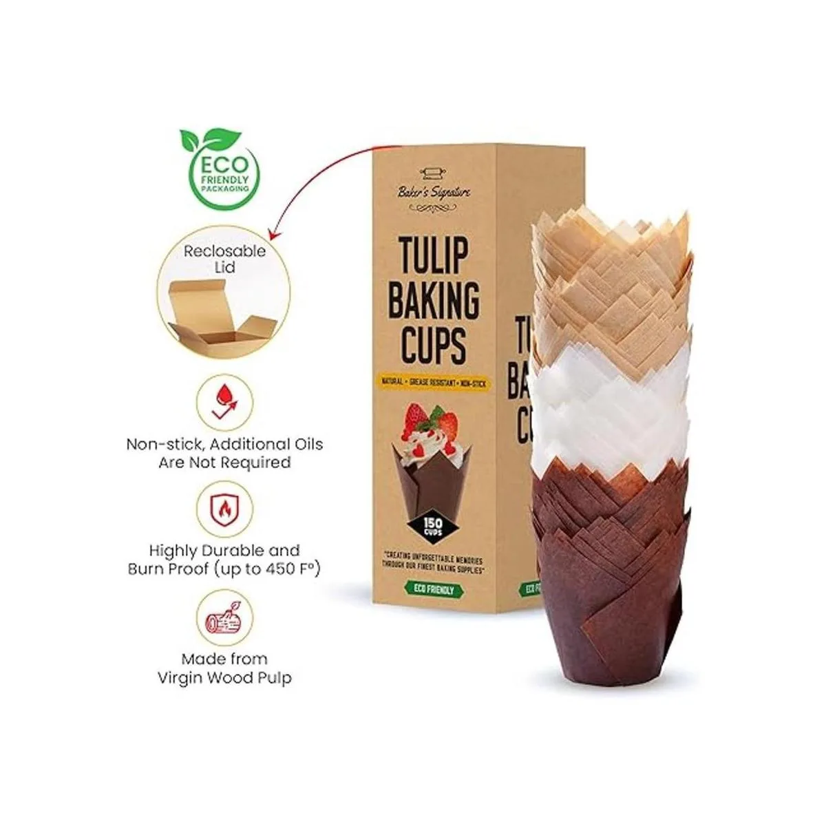 Bakers Signature Tulip Bolsas de papel para hornear para_4