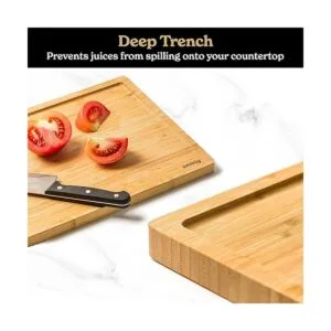 SMIRLY Tablas de cortar de bambú para cocina juego de_3