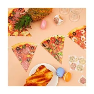 4 piezas Pizza Foto Banner Pizza Banderín Pizza Fiesta