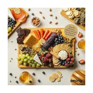 SMIRLY Tablas de cortar de bambú para cocina juego de_6