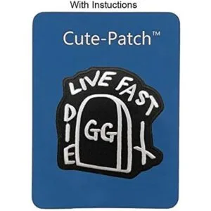 Live Fast Die Parche bordado rápido para planchar o coser_3