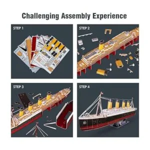 Rompecabezas 3D para adultos LED Titanic de 35 pulgadas_5
