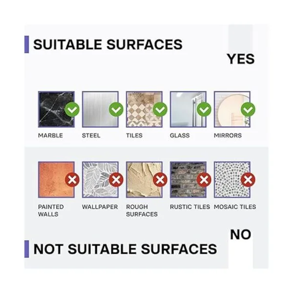 KINCMAX Shower Caddy Bathroom Shelf No Drilling Traceless_6