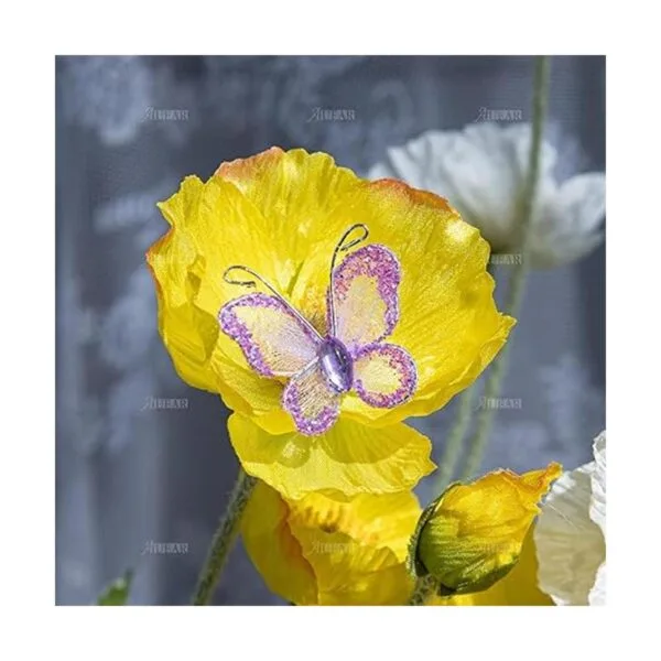 AUEAR Paquete de 50 mariposas de malla transparente con