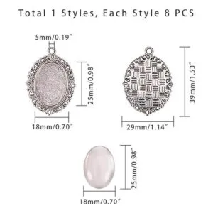 PH PandaHall Juego de 8 broches de bricolaje que incluye 8