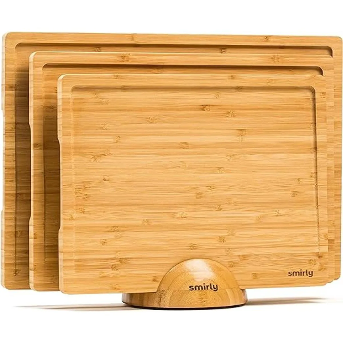 SMIRLY Tablas de cortar de bambú para cocina juego de_1