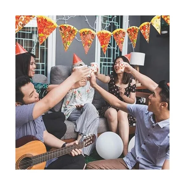 4 piezas Pizza Foto Banner Pizza Banderín Pizza Fiesta