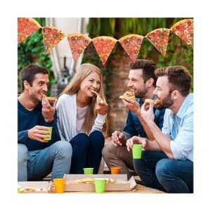 4 piezas Pizza Foto Banner Pizza Banderín Pizza Fiesta
