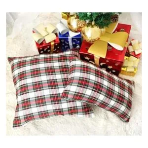 4TH Emotion Juego de 2 fundas de cojín de tartán escocés