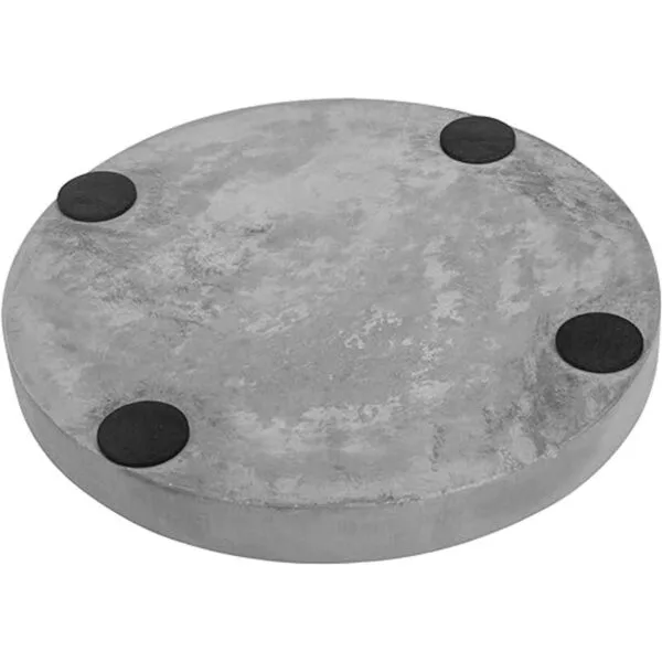 MyGift Bandeja de tocador redonda moderna de hormigón gris