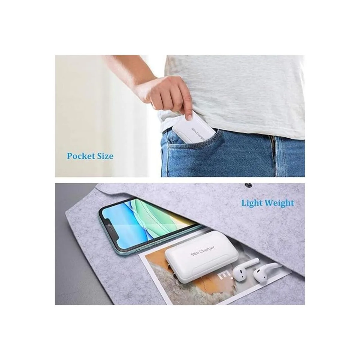 Excgood Enchufe de carga USB cargador de pared plegable_2