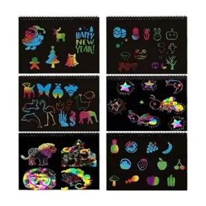 MBJRFU Libros de arte para raspar para niños papel de