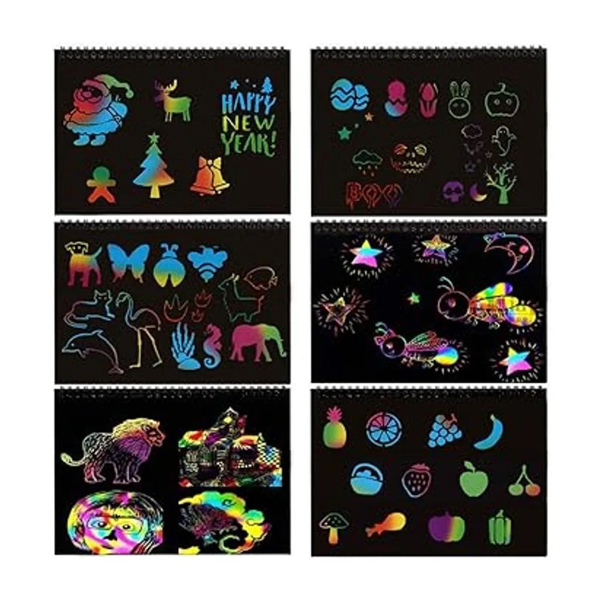 MBJRFU Libros de arte para raspar para niños papel de