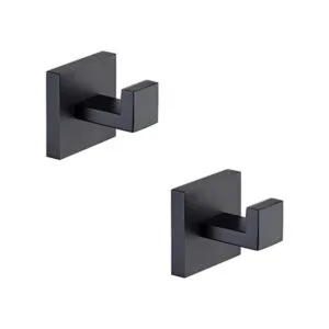 TASTOS Ganchos para toallas de baño color negro mate