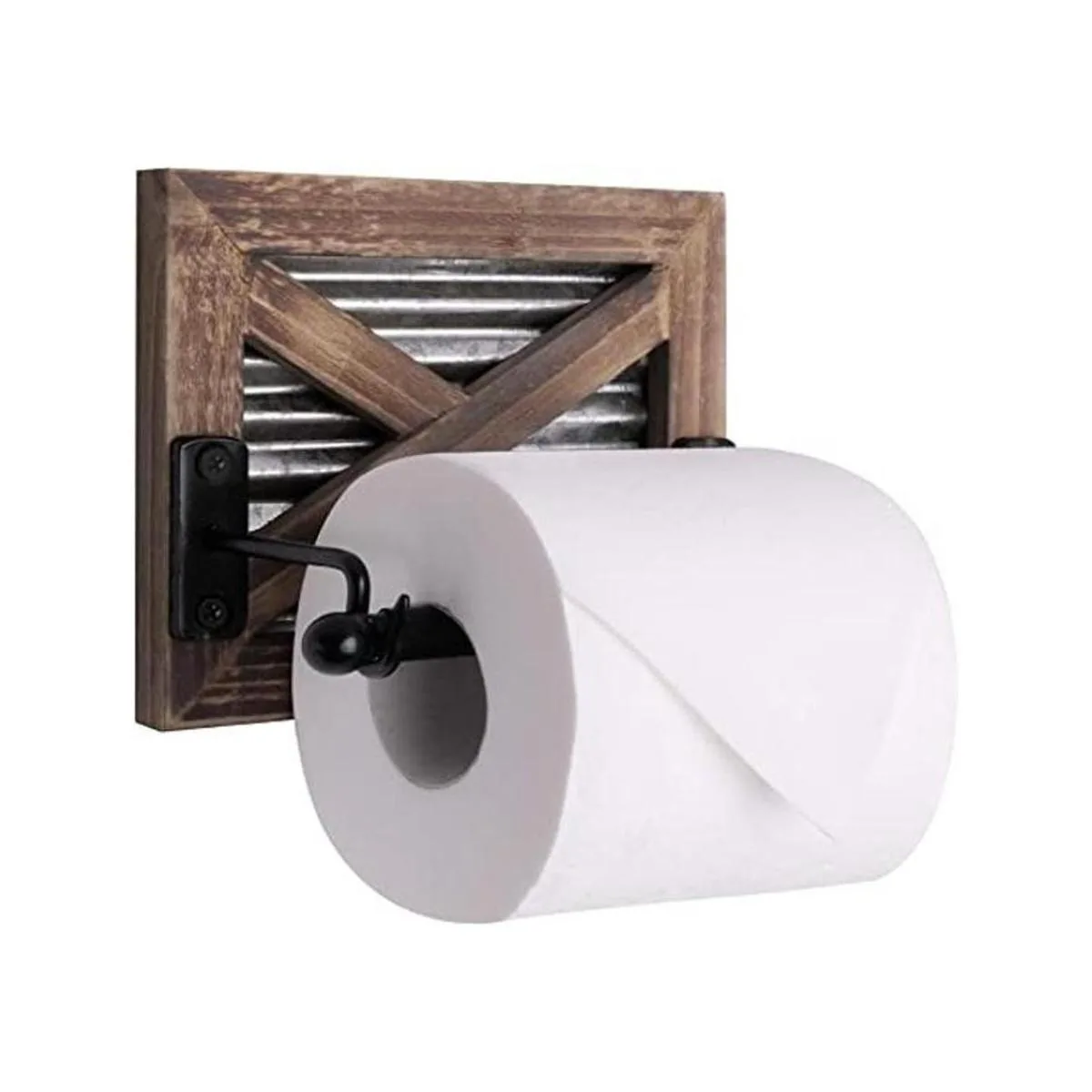 Autumn Alley Soporte de papel higiénico rústico de granja_1