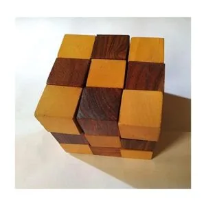 Rompecabezas de madera Cubo de serpiente hecho a mano_4
