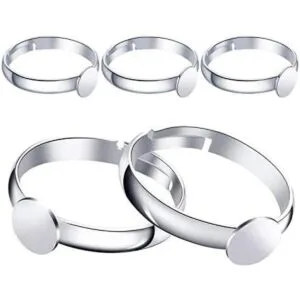 Anillos en blanco 20 anillos en blanco ajustables para