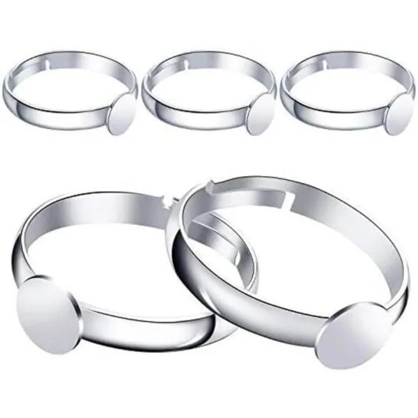 Anillos en blanco 20 anillos en blanco ajustables para