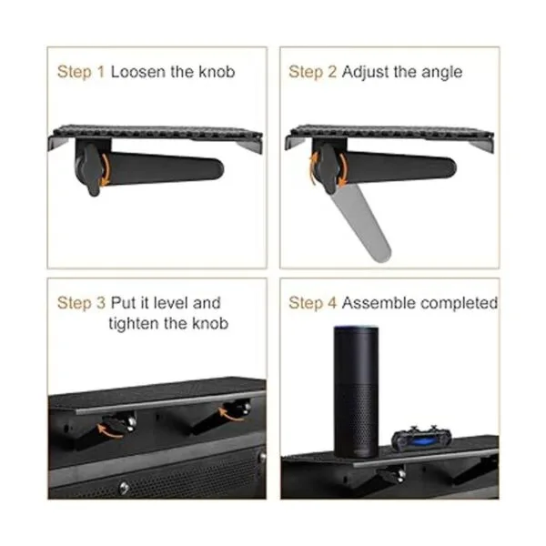 Bracwiser Estante superior de TV sin taladro de 24_5