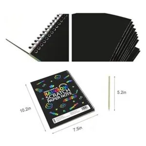 MBJRFU Libros de arte para raspar para niños papel de