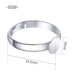 Anillos en blanco 20 anillos en blanco ajustables para