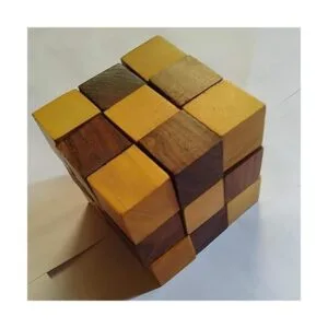 Rompecabezas de madera Cubo de serpiente hecho a mano_5