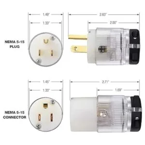 Miady Extremos de cable de extensión iluminados 15