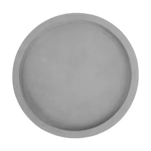 MyGift Bandeja de tocador redonda moderna de hormigón gris