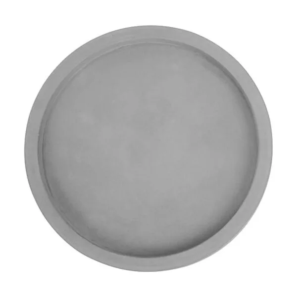 MyGift Bandeja de tocador redonda moderna de hormigón gris