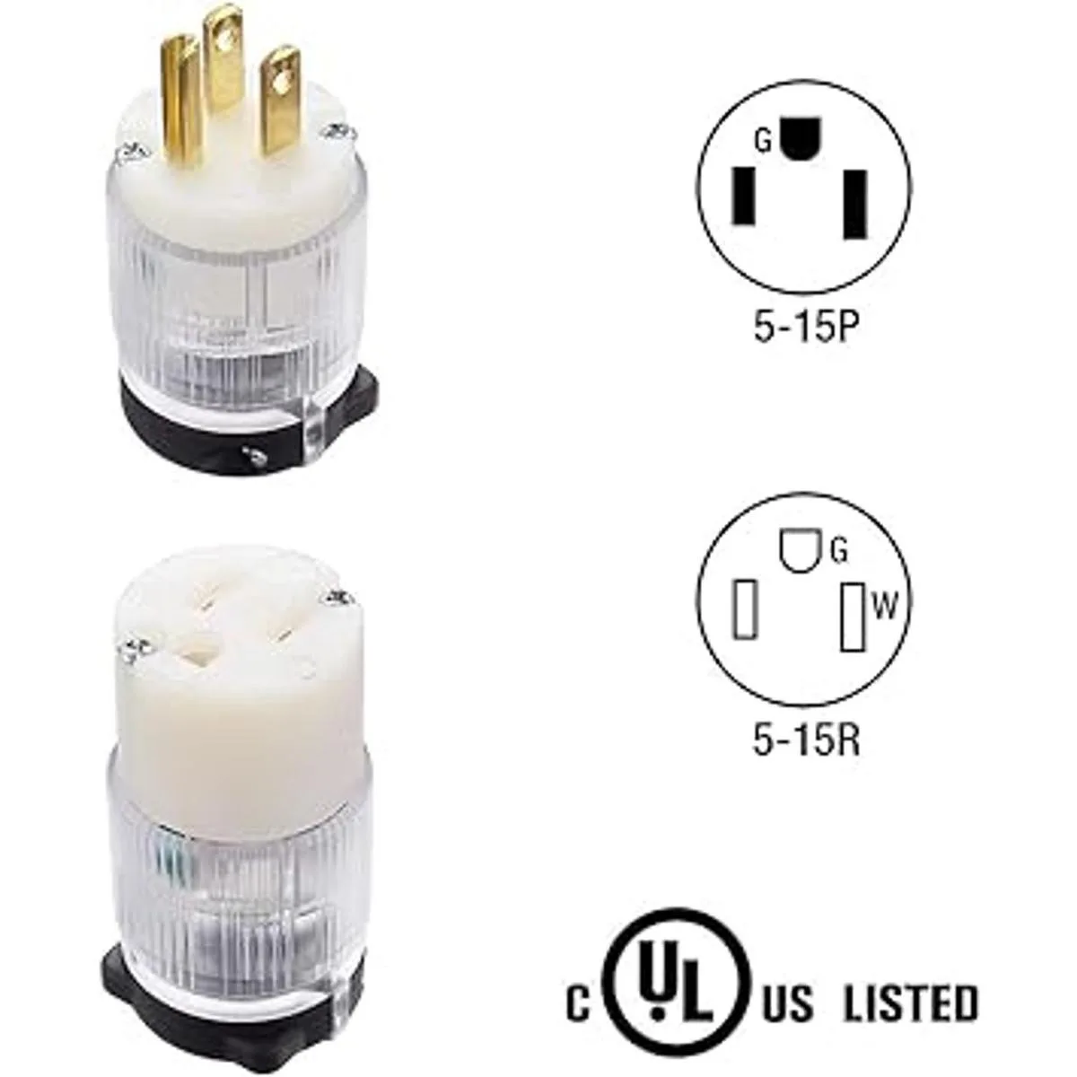 Miady Extremos de cable de extensión iluminados 15