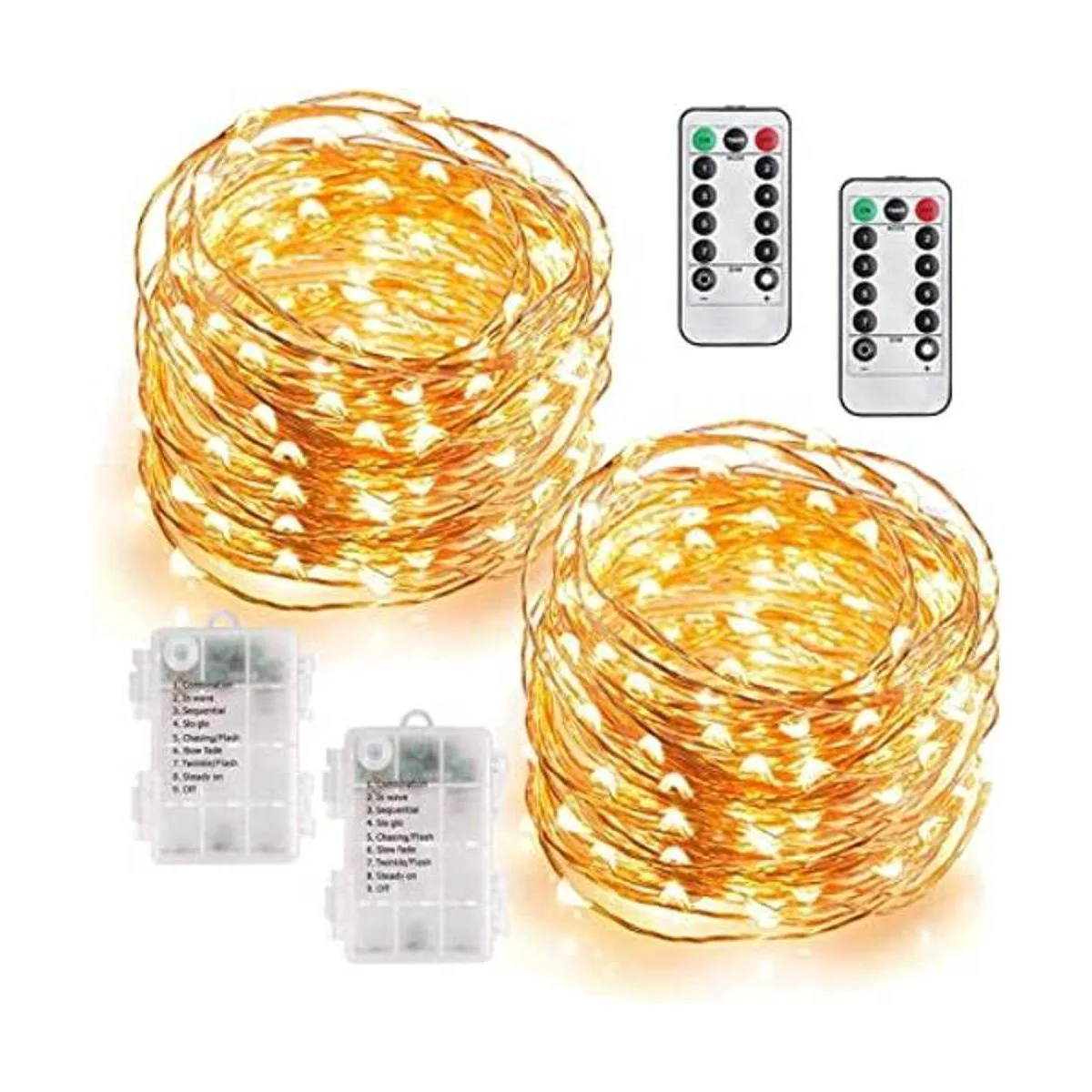 MUMUXI Fairy Lights with Remote Control Set of 2 33 Ft_1