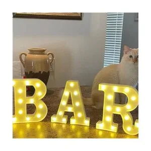 Rdutuok Letras LED de marquesina letrero de barra con