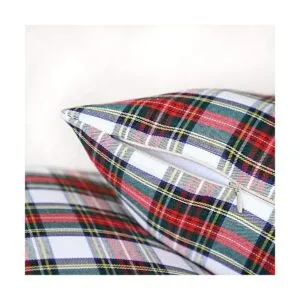 4TH Emotion Juego de 2 fundas de cojín de tartán escocés