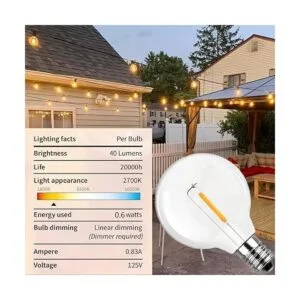 Bombillas LED de repuesto G40 bombillas de 0.6 W_4