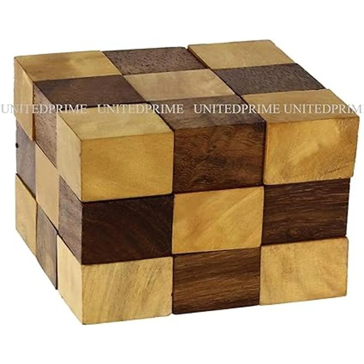 Rompecabezas de madera Cubo de serpiente hecho a mano_6