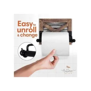 Autumn Alley Soporte de papel higiénico rústico de granja_3