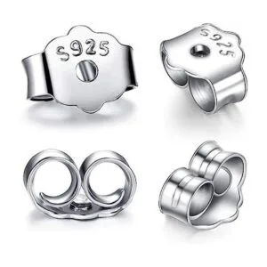 Hollosport Aretes de plata de ley S925 de repuesto para