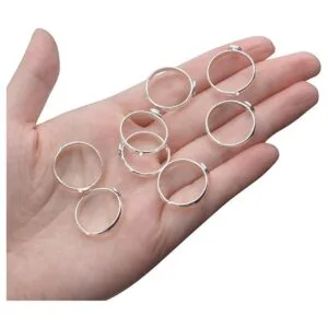 Anillos en blanco 20 anillos en blanco ajustables para
