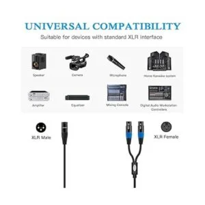 Cable divisor XLR doble XLR hembra a XLR macho cable de_2