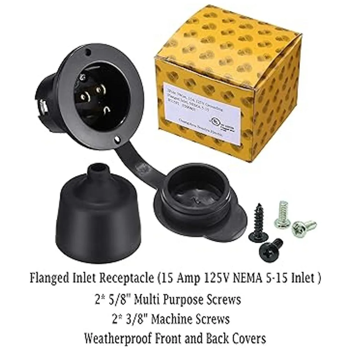 Miady Entrada con brida de 15 amperios 125 V NEMA 515 RV_3