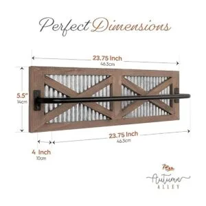 Autumn Alley toallero rústico de puerta de granero la