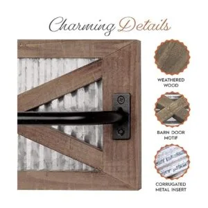 Autumn Alley toallero rústico de puerta de granero la