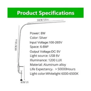 Lámpara de escritorio LED USB lámpara de uñas LED con_2
