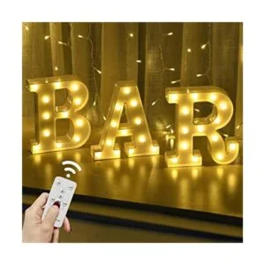 Rdutuok Letras LED de marquesina letrero de barra con