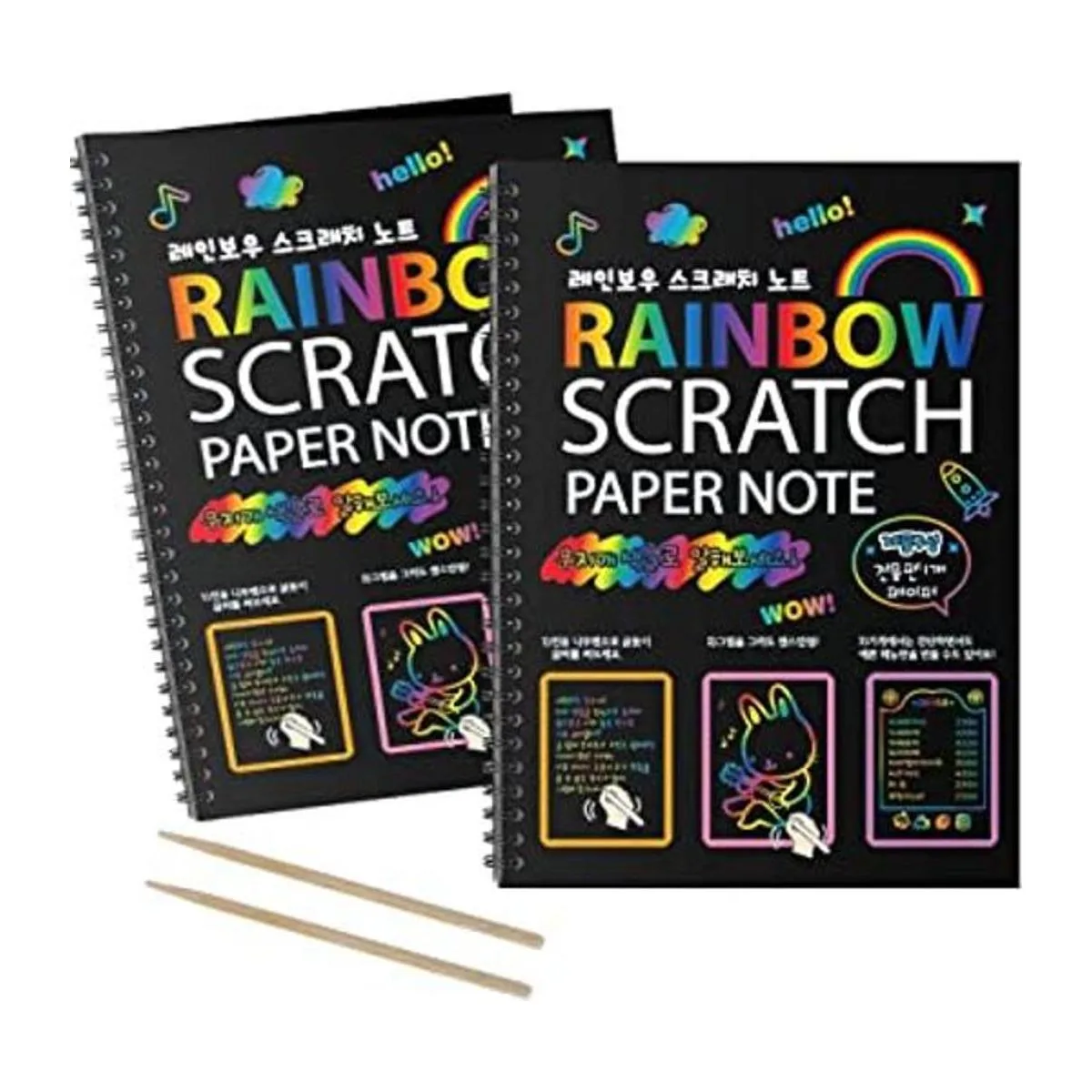 MBJRFU Libros de arte para raspar para niños papel de