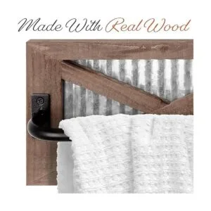 Autumn Alley toallero rústico de puerta de granero la