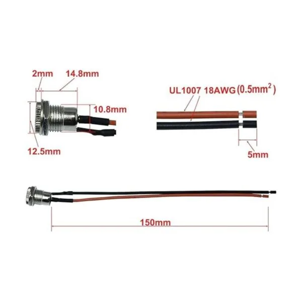 FILSHU 5.5 x 2.1 MM DC Power Jack Socket adaptador de_2